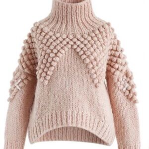 Chicwish Blush Cowl Neck Sweater